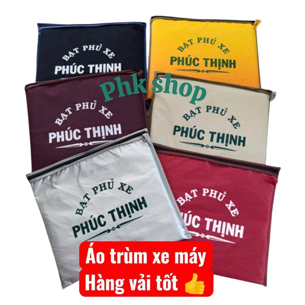 Áo Trùm Xe Máy Phúc Thịnh Chống Mưa Nắng Siêu Bền Nhiều Size Cho Xe Ga Xe Số
