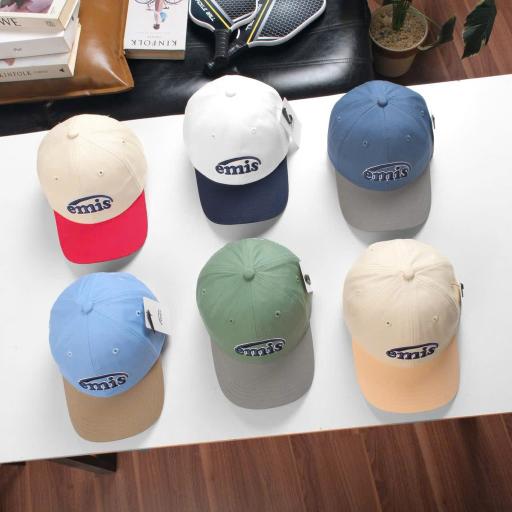 Mũ lưỡi trai Emis logo thêu nổi xukacapbeauty