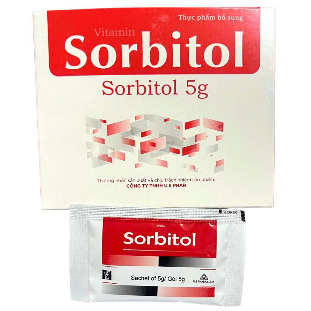 Vitamin Sorbitol 5g U.S.PHAR Giúp giảm táo bón và chứng khó tiêu.