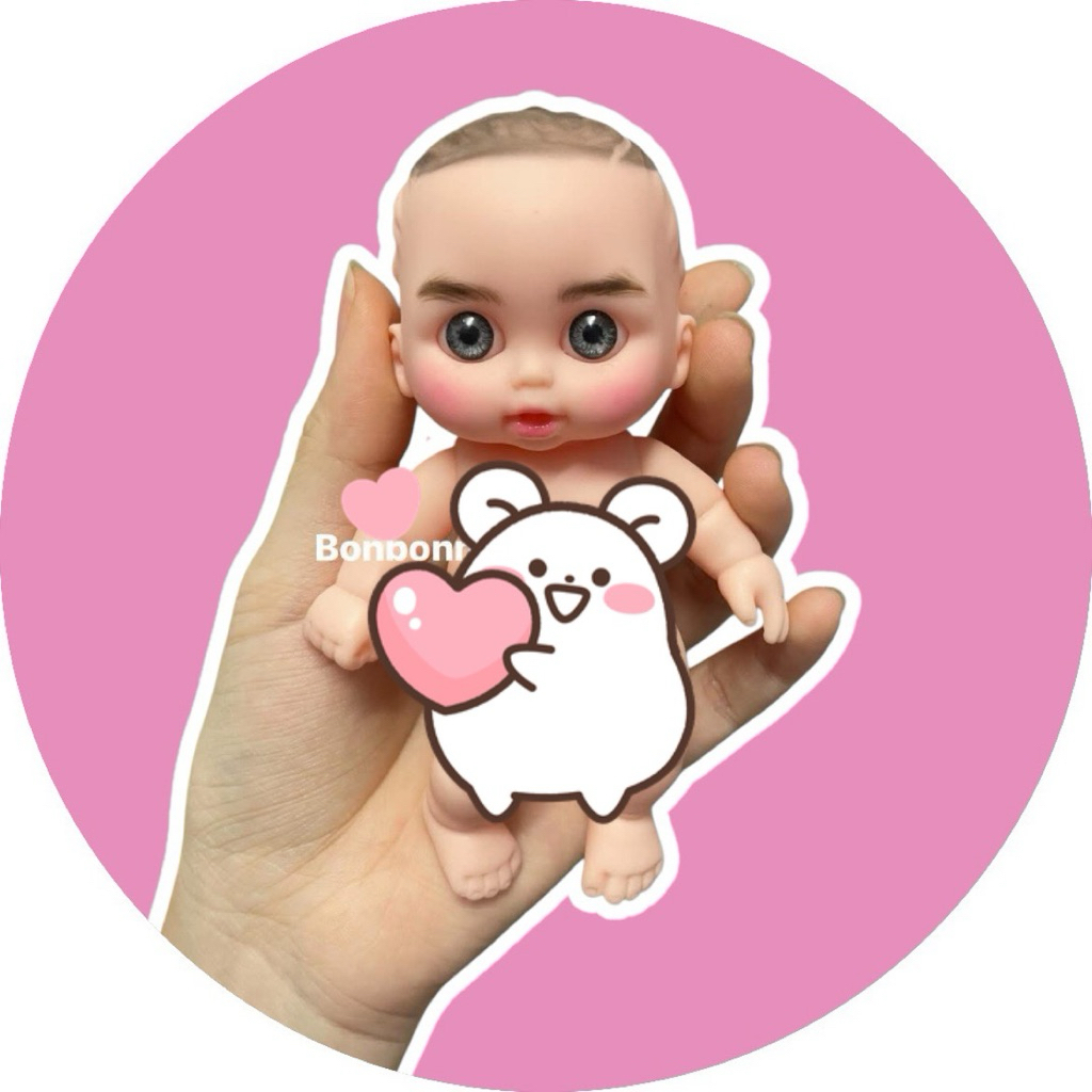 búp bê 5in nhựa trai tô tóc