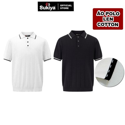 Áo Polo Nam SUKIYA Kẻ Cổ Áo Polo Len Dệt Kim Chất Liệu Sợi Mát Mẻ Kiểu Dáng Thanh Lịch AL105