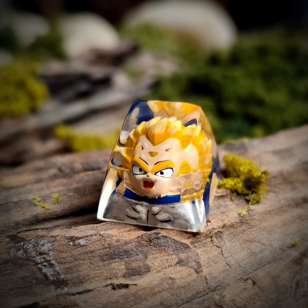 Vegeta keycap, nút bàn phím vegeta, dragon ball keycap, nút phím cơ lẻ