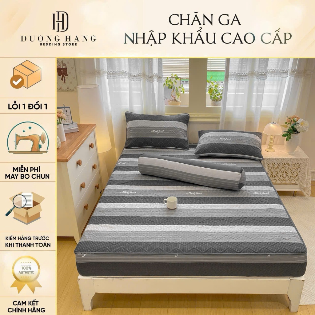 [Best Seller] Ga Gối Cotton Đũi Trần Bông, Mềm Mại Thoáng Mát, Tặng Kèm Vỏ Ôm – Dương Hằng Bedding