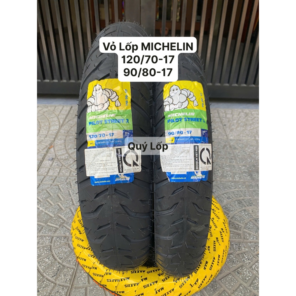 Vỏ lốp MICHELIN PILOT STREET 2 gắn cho WINNER, EXCITER 150 2019 trở lên, 155VVA. Vỏ không ruột