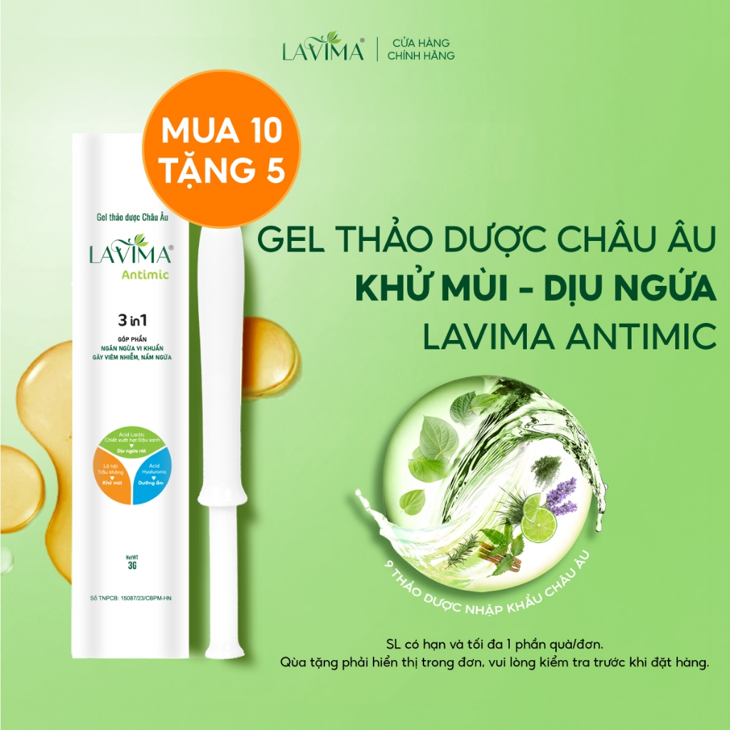 Gel Phụ Khoa Lavima Antimic (Đũa Thần Inner) Làm Sạch - Khử Mùi - Dịu Ngứa Nhanh Tại Chỗ, Bút 3g