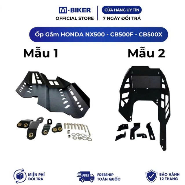 Ốp gầm NX500, Bảo vệ gầm NX500, Ốp bảo vệ gầm xe Honda NX500 mẫu 1 chính hãng MBIKER