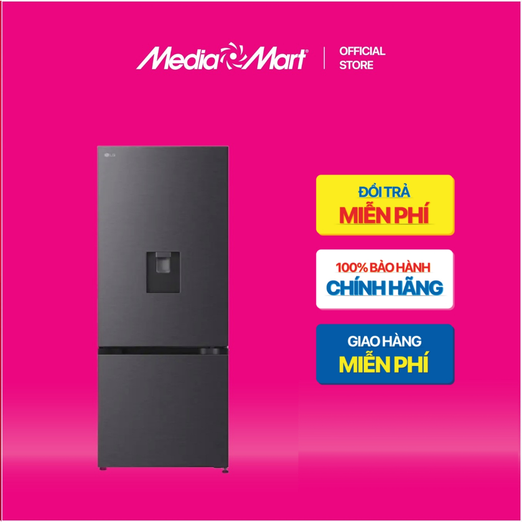 [ Mediamart Mall ] Tủ lạnh LG Inverter 332 Lít LBD33BLM BH chính hãng,Ship 0đ