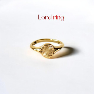 Nhẫn nữ Lord ring JESMEE chất liệu titan mạ vàng 18K mặt khắc họa tiết - R3515
