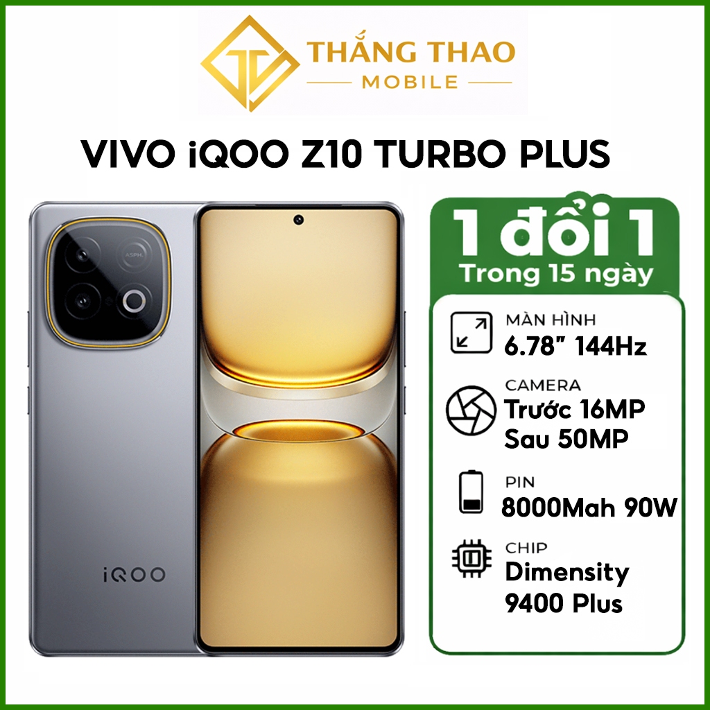 Điện thoại Vivo iQOO Z10 Turbo Plus (12GB/256GB) Dimensity 9400 Plus - Pin 8000mAh