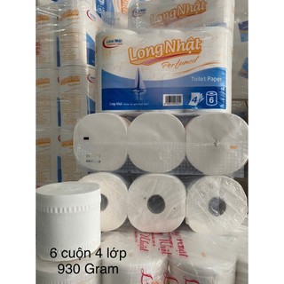 combo 5 lốc ( tổng 30 cuộn ) giấy vệ sinh lụa cao cấp LONG NHẬT 4 lớp 930 gram - giấy lụa loai 1 #giayvesinh#giaylaukho#