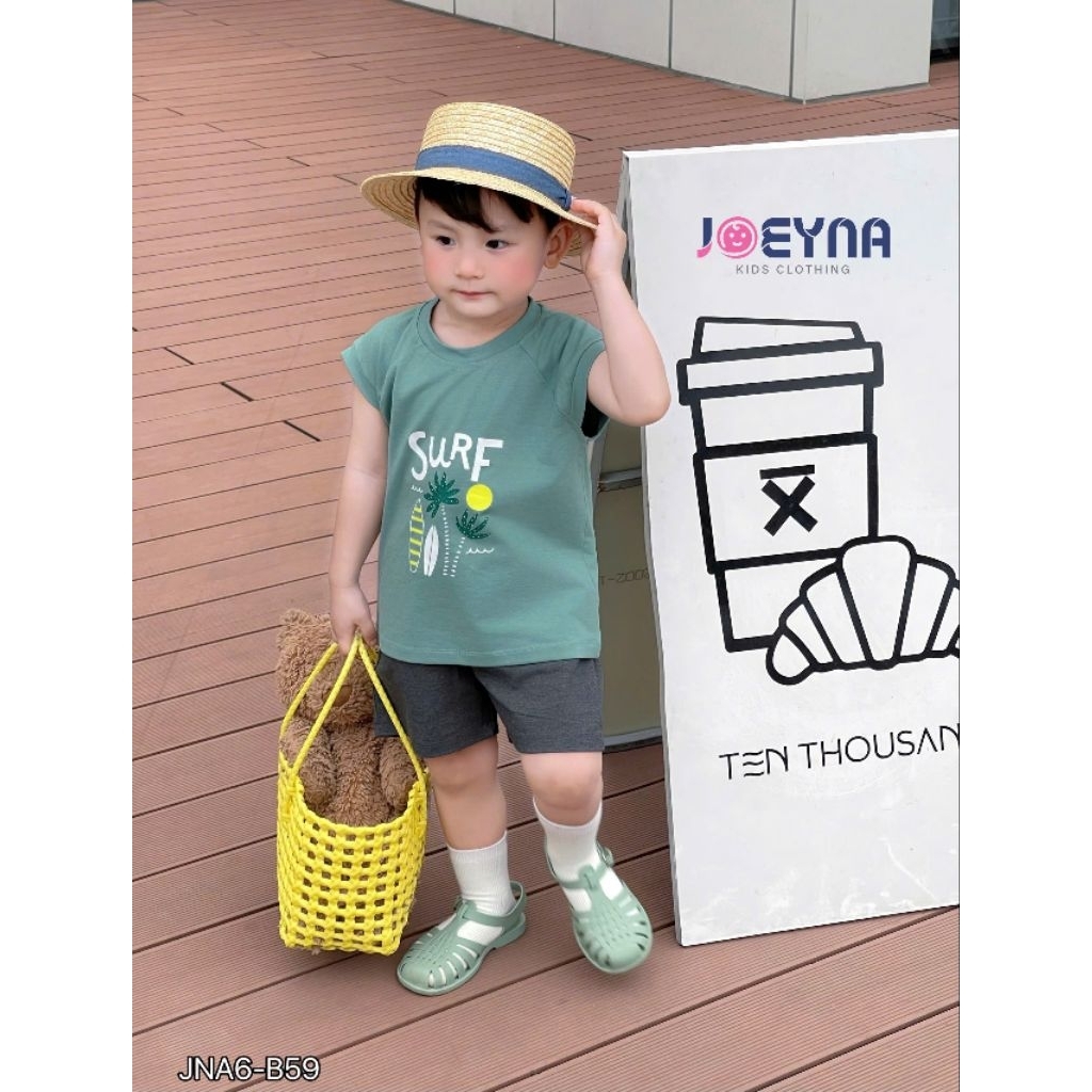 Sét bộ cotton ba lỗ joeyna mùa hè cho bé