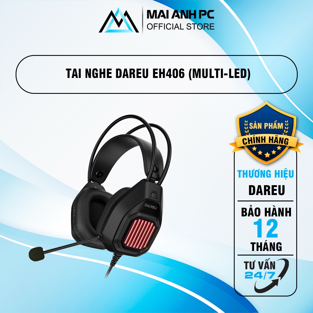 Tai nghe DAREU EH406 (MULTI-LED)