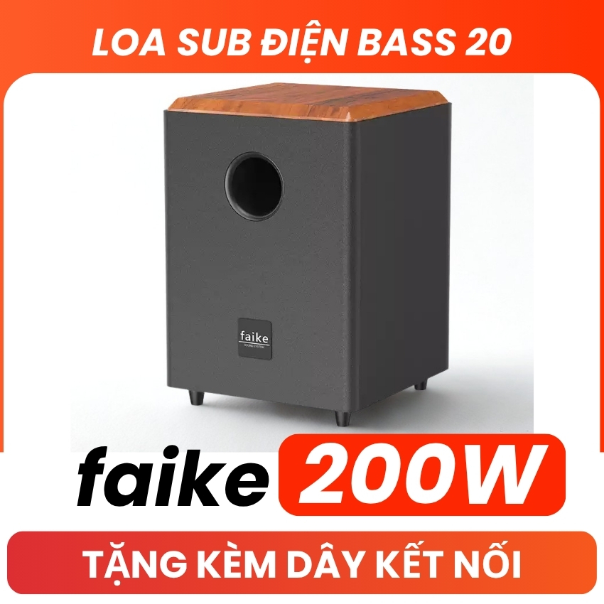 Loa sub điện siêu trầm Faike bass 20 công suất lớn, loa siêu trầm nghe nhạc cực chất, bass điện chất