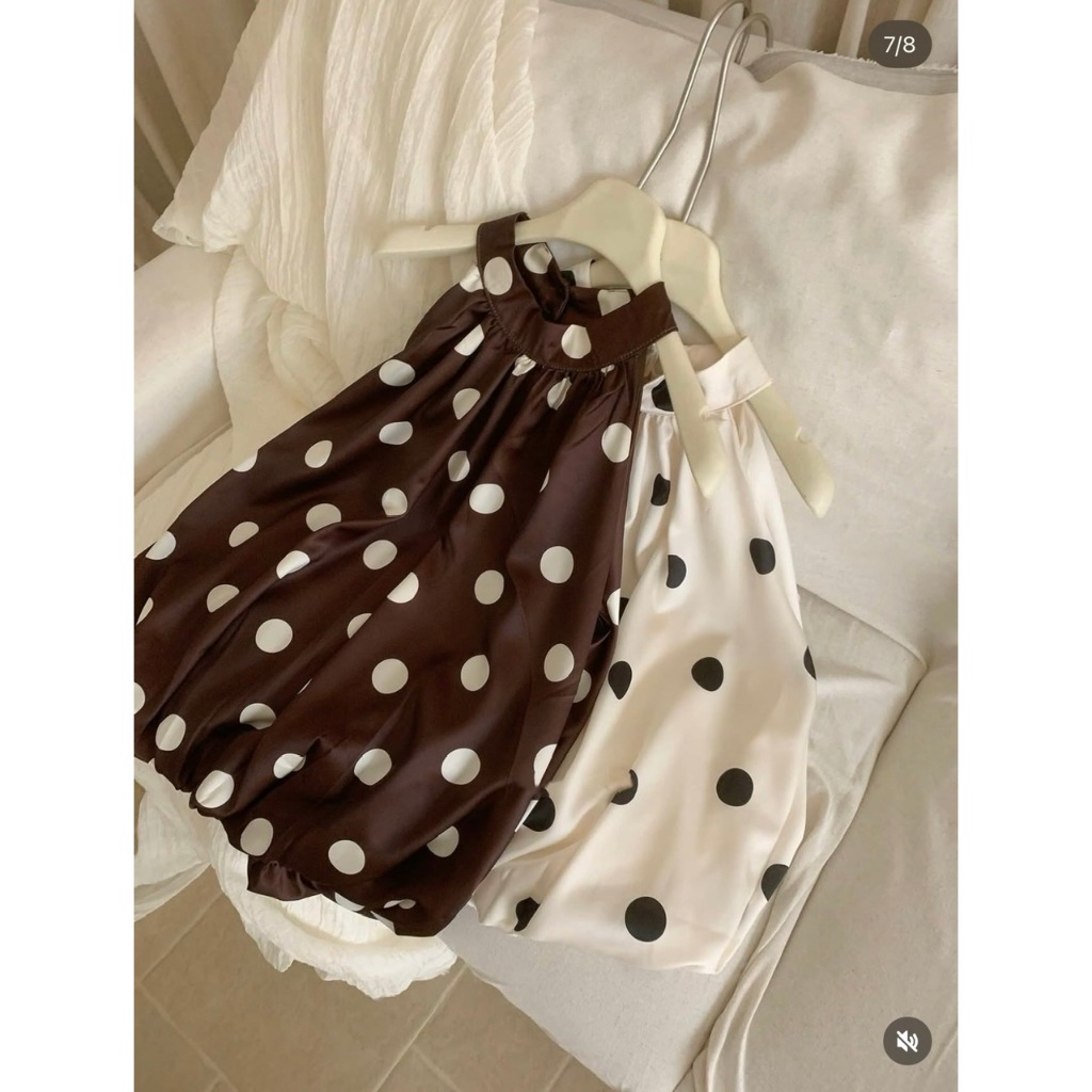 ÁO CỔ YẾM DÁNG BÍ BỒNG HỌA TIẾT CHẤM BI SIÊU HOT STYLE ULZZANG HÀN QUỐC - DÀNH CHO NỮ | BigBuy360 - bigbuy360.vn