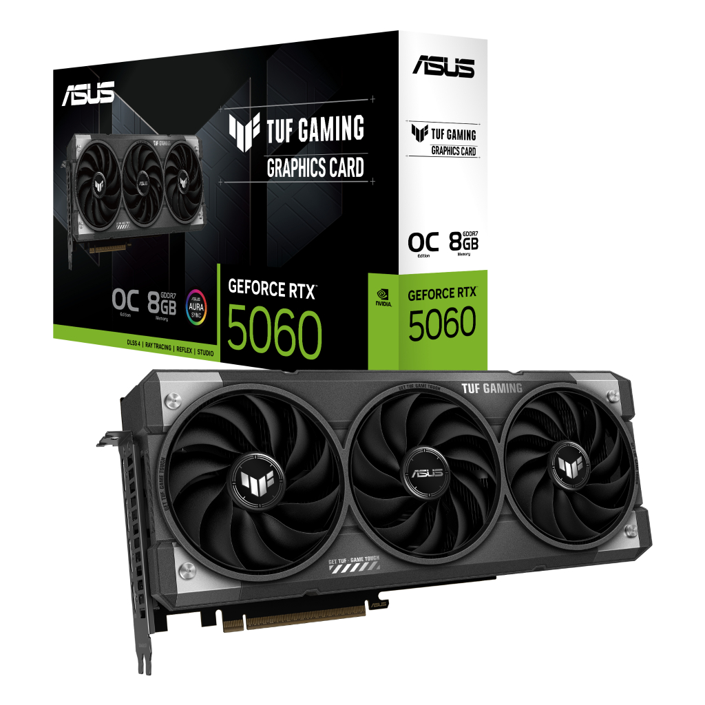 Card màn hình NVIDIA GeForce RTX 5060 ASUS TUF Gaming OC | 8GB GDDR7, 3840 CUDA, 550W