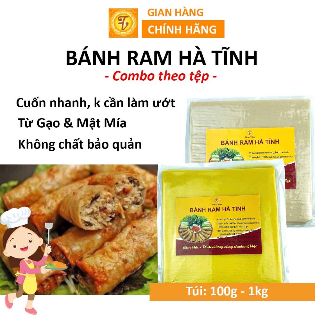 Ram cuốn nem 1kg 500g 300g 200g 100g, lá ram cuốn nem, bánh ram Hà Tĩnh Nghệ An, bánh đa nem mật mía