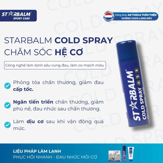 Chai Xịt Lạnh STARBALM 150ml Cold Spray Xử Lý Nhanh Chấn Thương, Tan Nhanh Bầm, Sưng, Rút Ngắn Thời Gian Phục Hồi