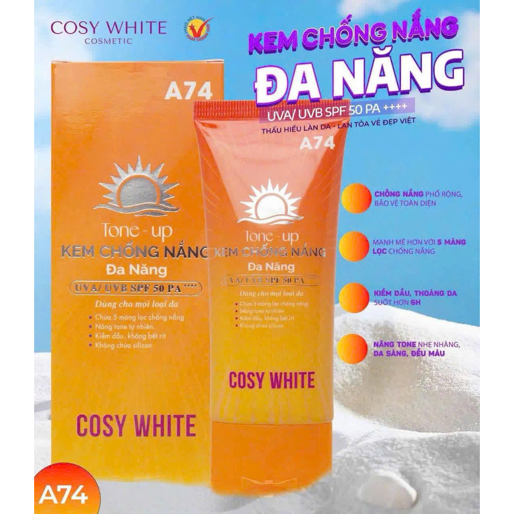 Cosy White A74 - KEM CHỐNG NẮNG TOÀN DIỆN.