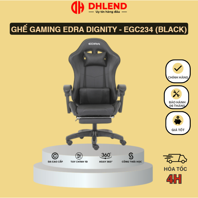Ghế gaming EDRA DIGNITY - EGC234 (Black)