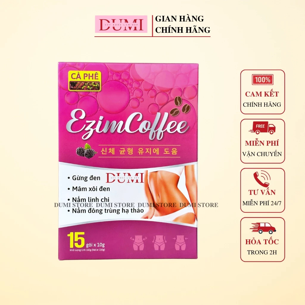 Cà Phê An Toàn Thanh Mát Giảm Cân Ezim Coffee Giữ Dáng An Toàn [Chính hãng] 15 Gói