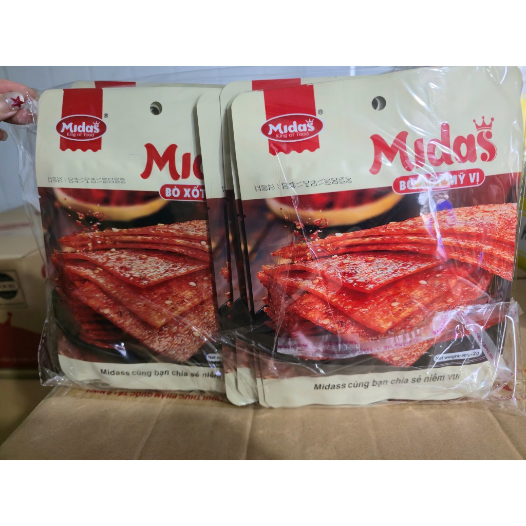 (XẢ KHO DATE 30/9) Snack đũa thần Natra -  Snack bò mỹ vị MIDAS