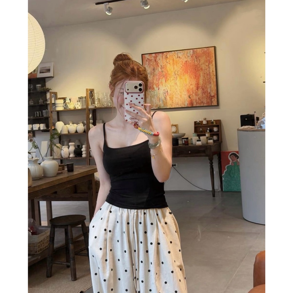 QUẦN LINEN CHẤM BI ỐNG SUÔNG SIÊU HOT QUẦN ỐNG SUÔNG CHẤM BI LINEN - DÀNH CHO NỮ | BigBuy360 - bigbuy360.vn