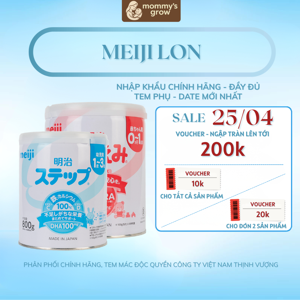 Sữa bột Meiji nội địa nhật Nhật cung cấp 15 loại dưỡng chất bổ sung sắt và canxi cho bé