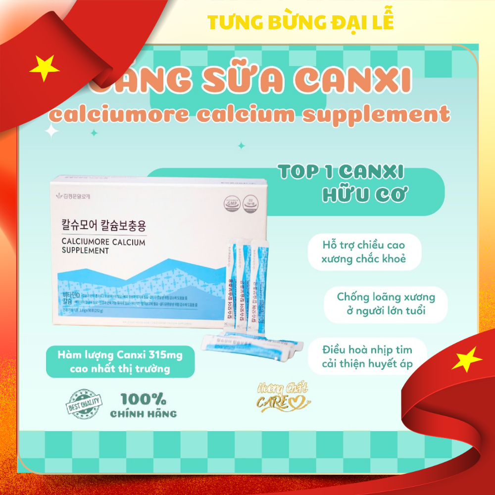 Canxi Váng Sữa - Calciumore Calcium Supplement Nhập Khẩu Hàn Quốc Hỗ Trợ Phát Triển Chiều Cao