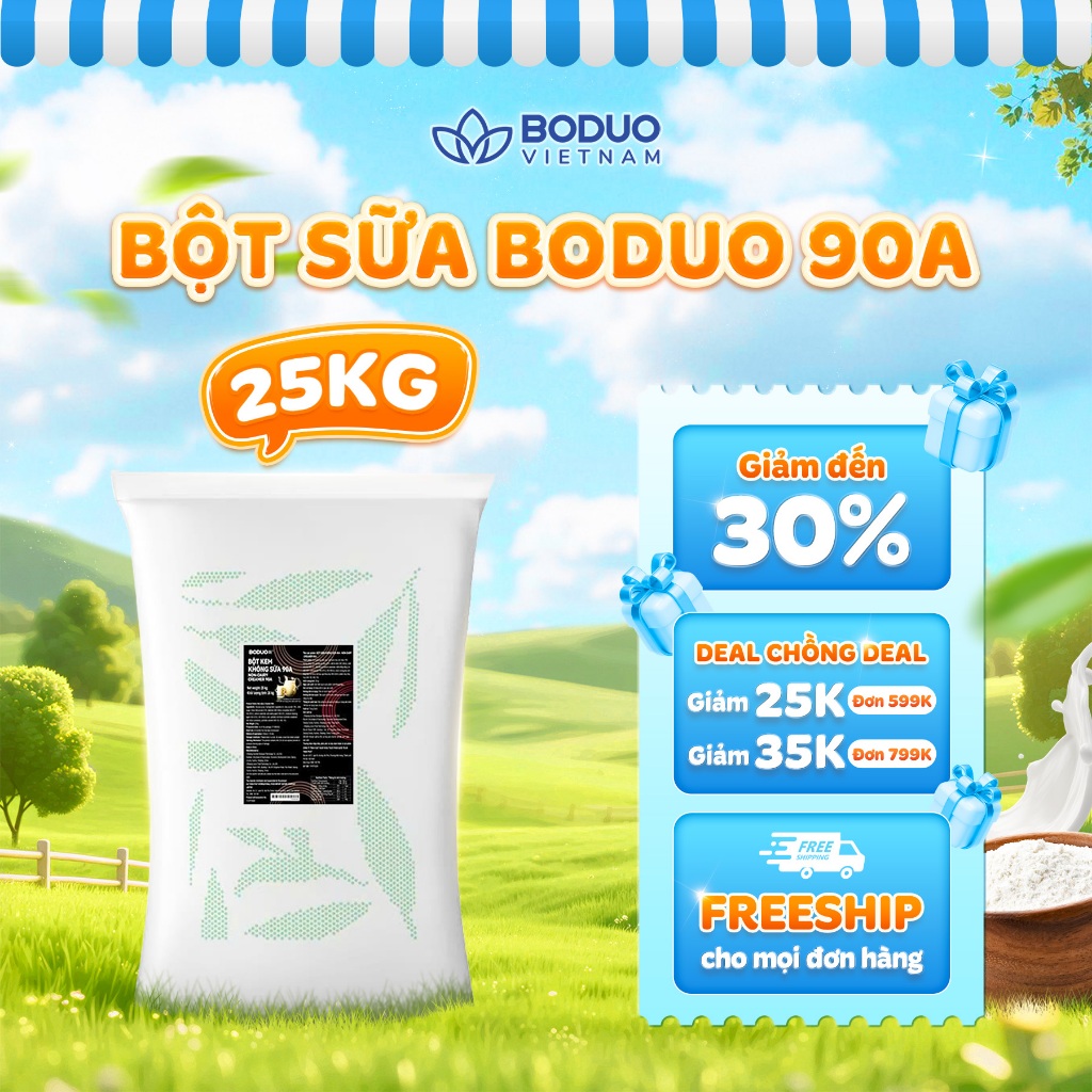 Bột Pha Chế Boduo Bột Sữa 90A 25kg