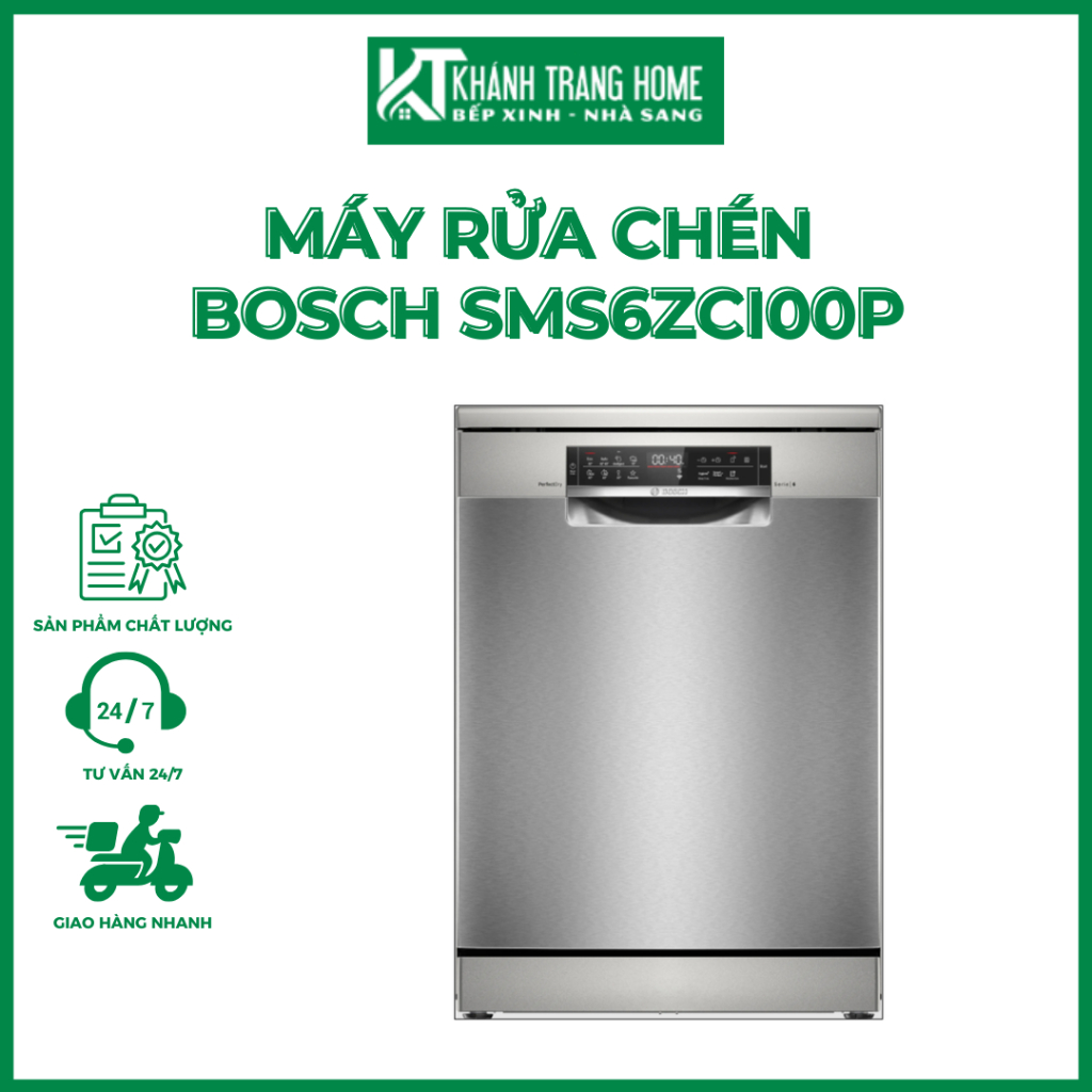 Máy rửa chén độc lập Bosch SMS6ZCI00P serie 6, xuất xứ Đức,