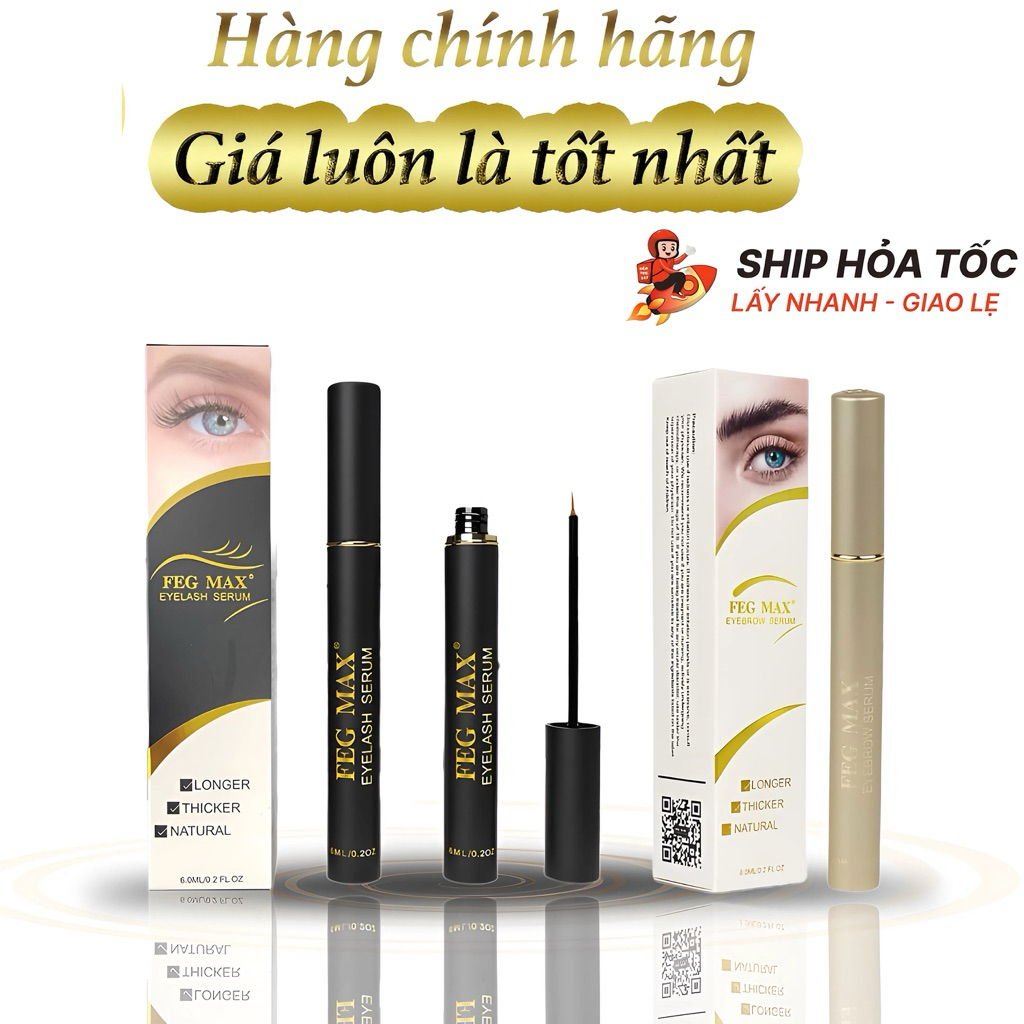 Dưỡng mi FEG Max Serum phiển bản cải tiến, hiệu quả hơn gấp 5 lần 6ML