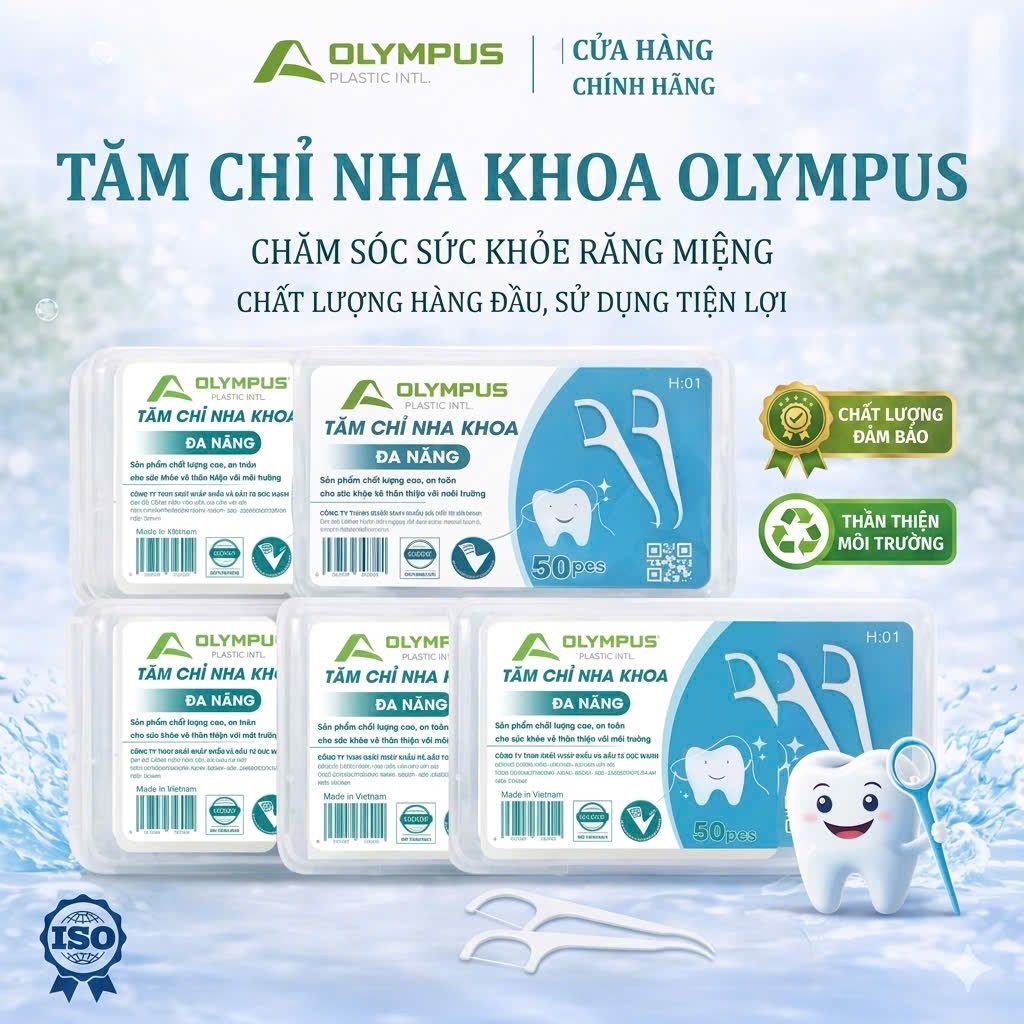 Tăm Chỉ Nha Khoa OLYMPUS H01 Combo 240 Que Tăm Nha Khoa Dùng Hằng Ngày