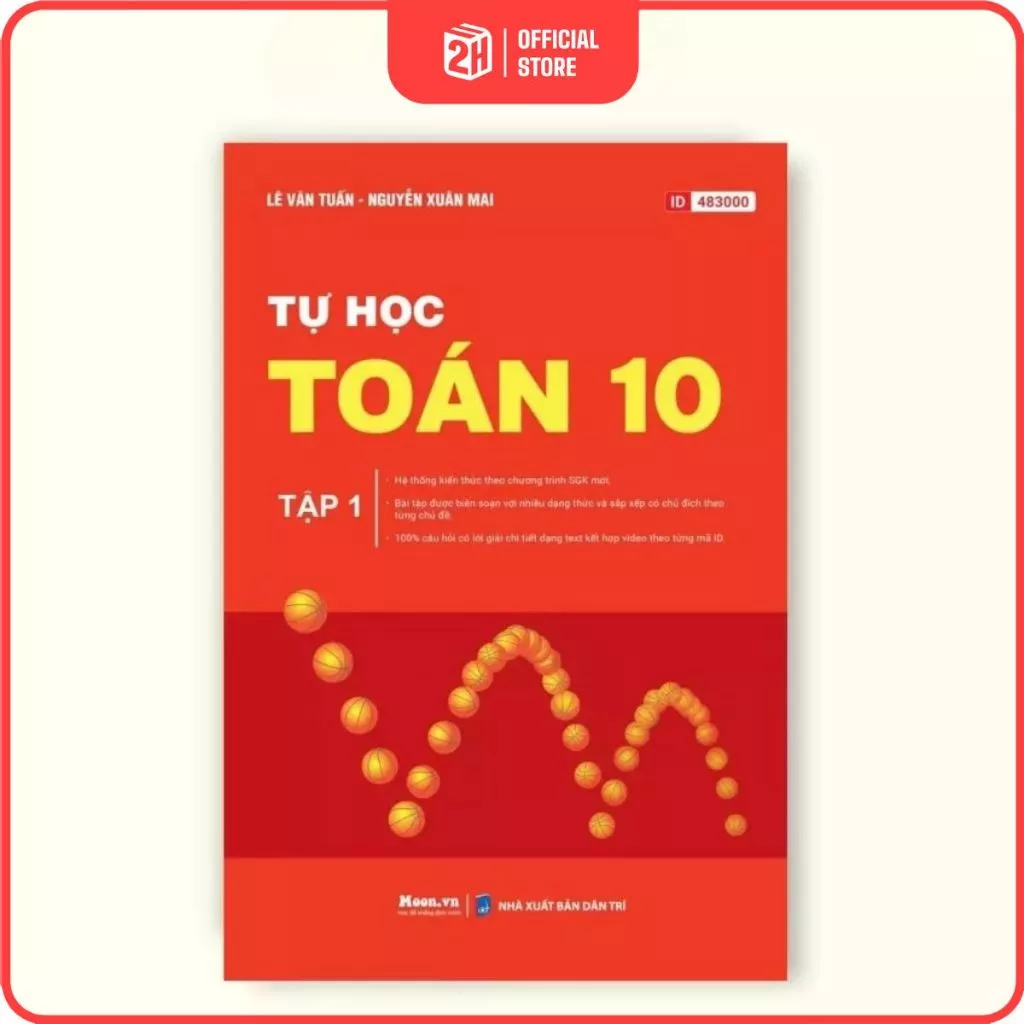 Combo Sách ID Tự học Toán học Lớp 10 chuẩn chương trình SGK mới, Toán 10 cho 2K11 - 2H Books Moon