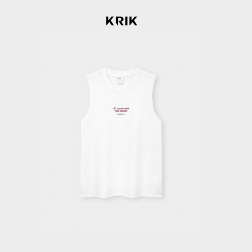 Áo Tanktop Nam KRIK Form Classic Thiết Kế Thêu Line Đột Tối Giản Hiện Đại AT1821