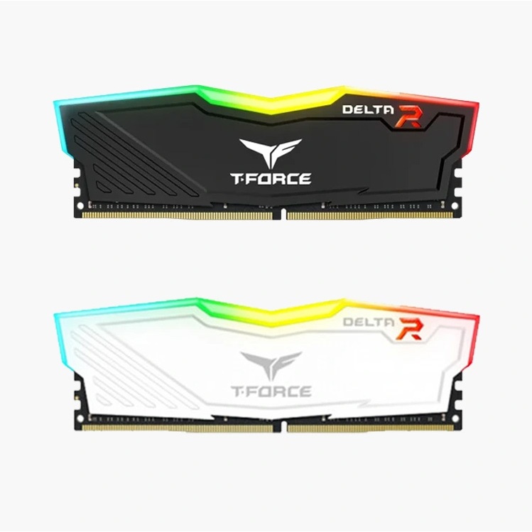 Ram TeamGroup T-Force Delta RGB Black / White 8GB DDR4 3200 Mhz Mới, BH 36T