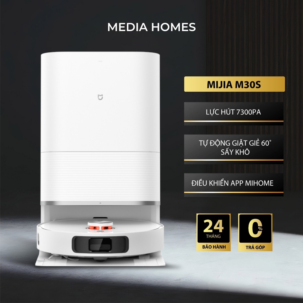 Robot hút bụi lau nhà Mijia M30S/M40 - Hàng Chính Hãng - Bảo Hành 24 Tháng