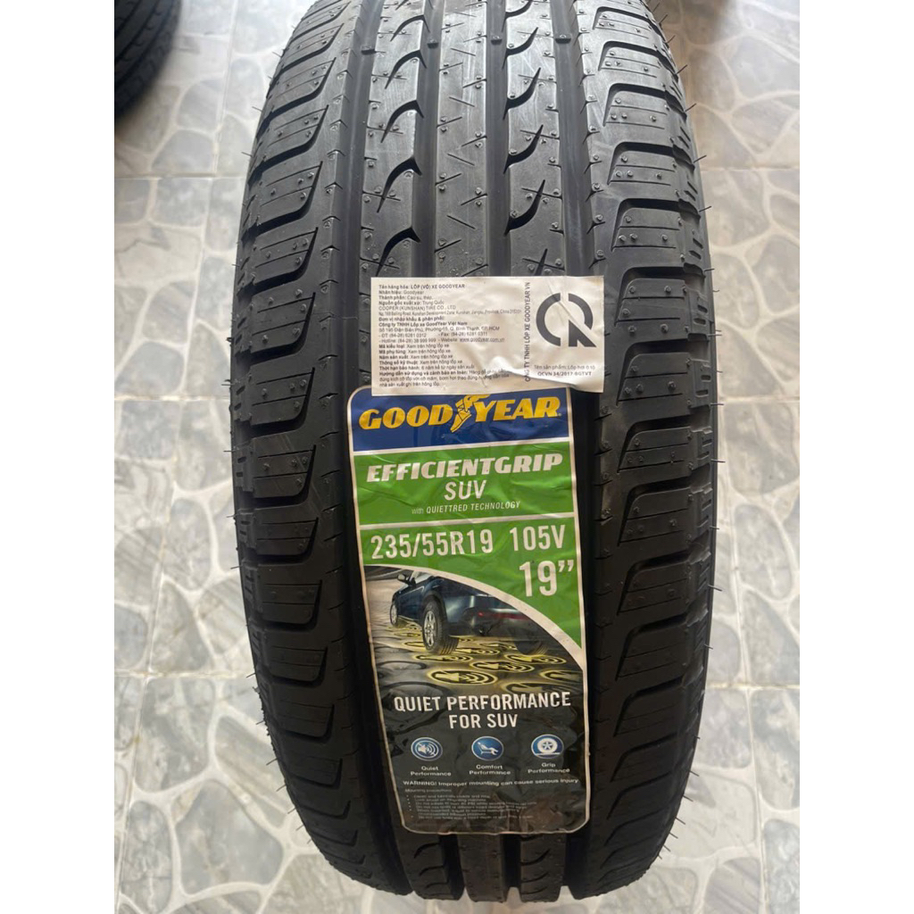 Lốp 235/55r19 Goodyear china date 4824-5224 giá 2.700/ cái