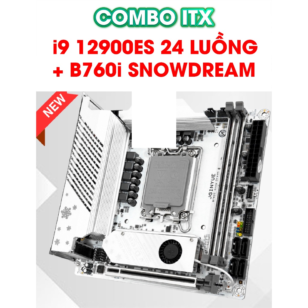 Combo CPU intel Core i9 12900 ES QXQ3 + Main B760i SNOWDREAM D5 ITX