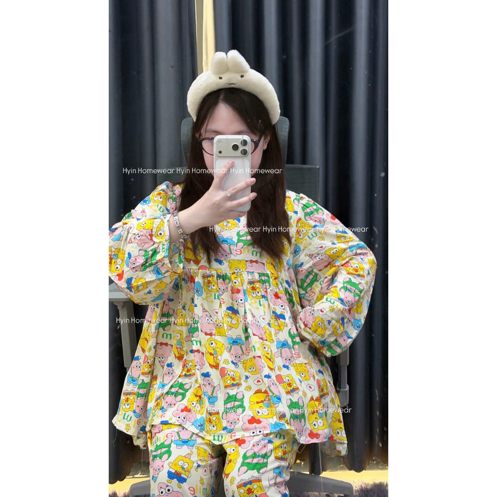 TAG F21 Bộ Đồ Ngủ Tole Form Chuẩn Mặc Nhà Hyin Homewear Tặng Đồ Cột Tóc Size M/L/XL