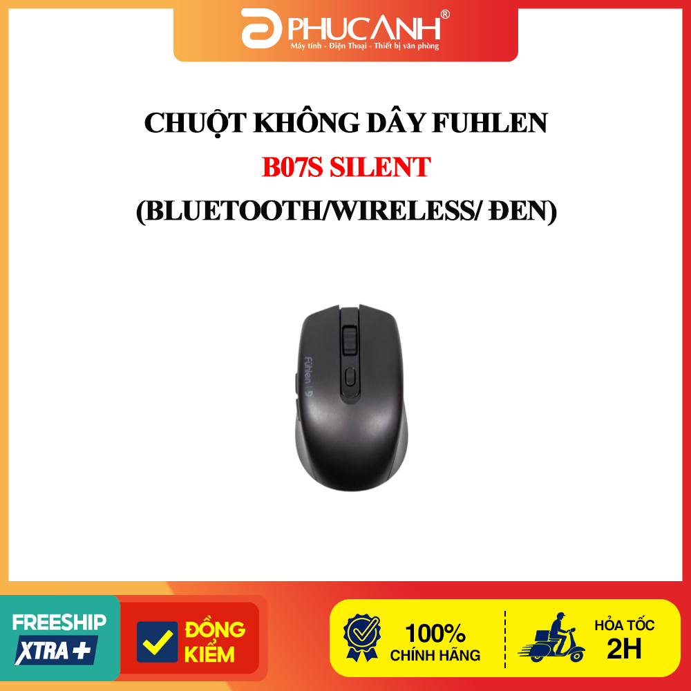 Chuột không dây Fuhlen B07S Silent (Bluetooth/Wireless/ Đen)