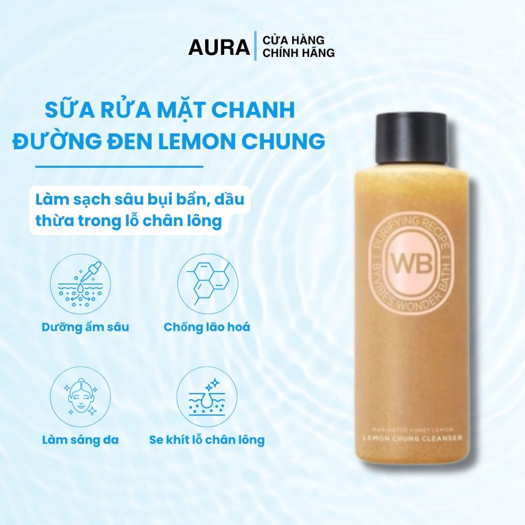 Sữa rửa mặt chanh đường đen Lemon Chung Cleanser – làm sạch sâu, sáng da, tẩy tế bào chết dịu nhẹ | 