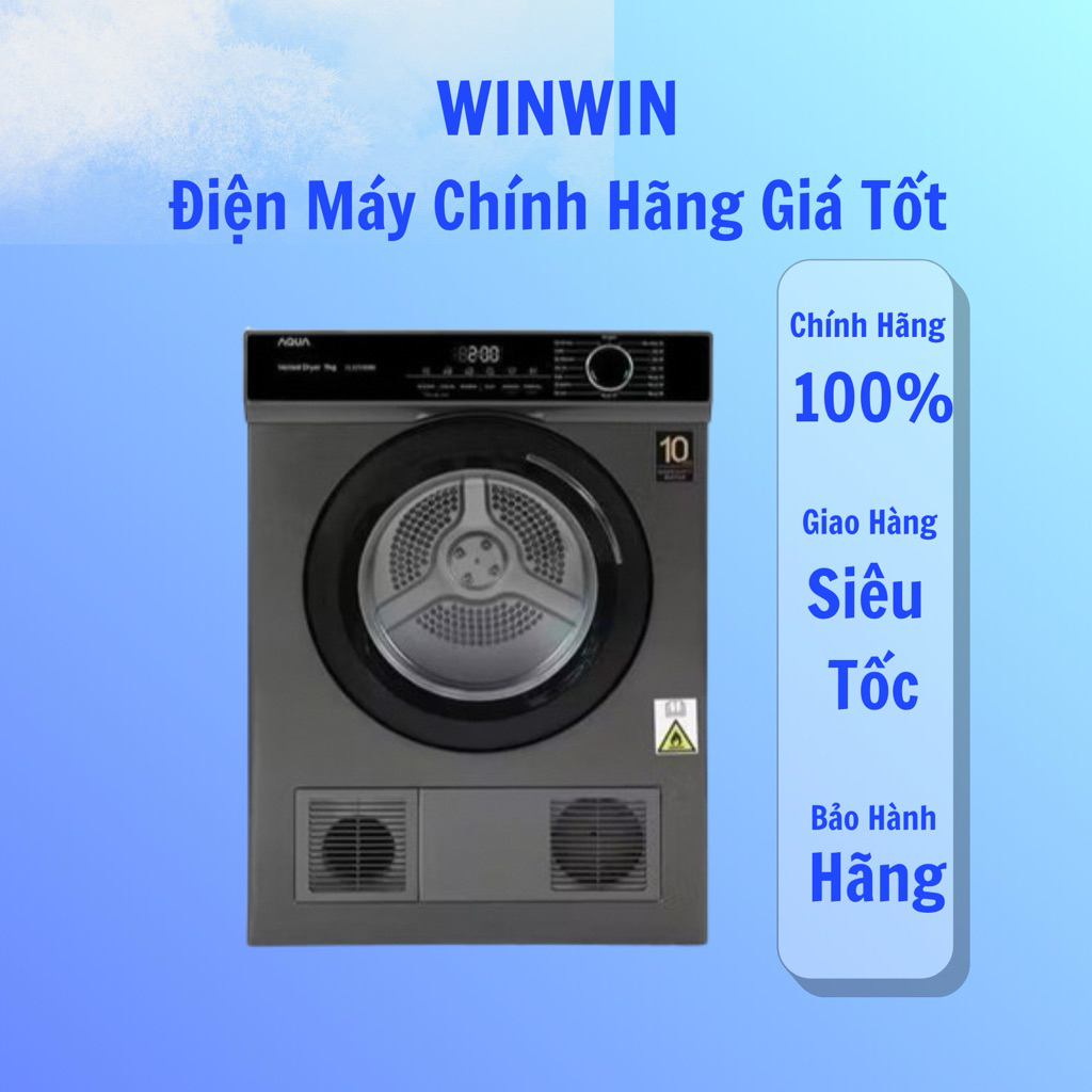 Máy sấy thông hơi Aqua 9 kg AQH-V901K PS - BH chính hãng