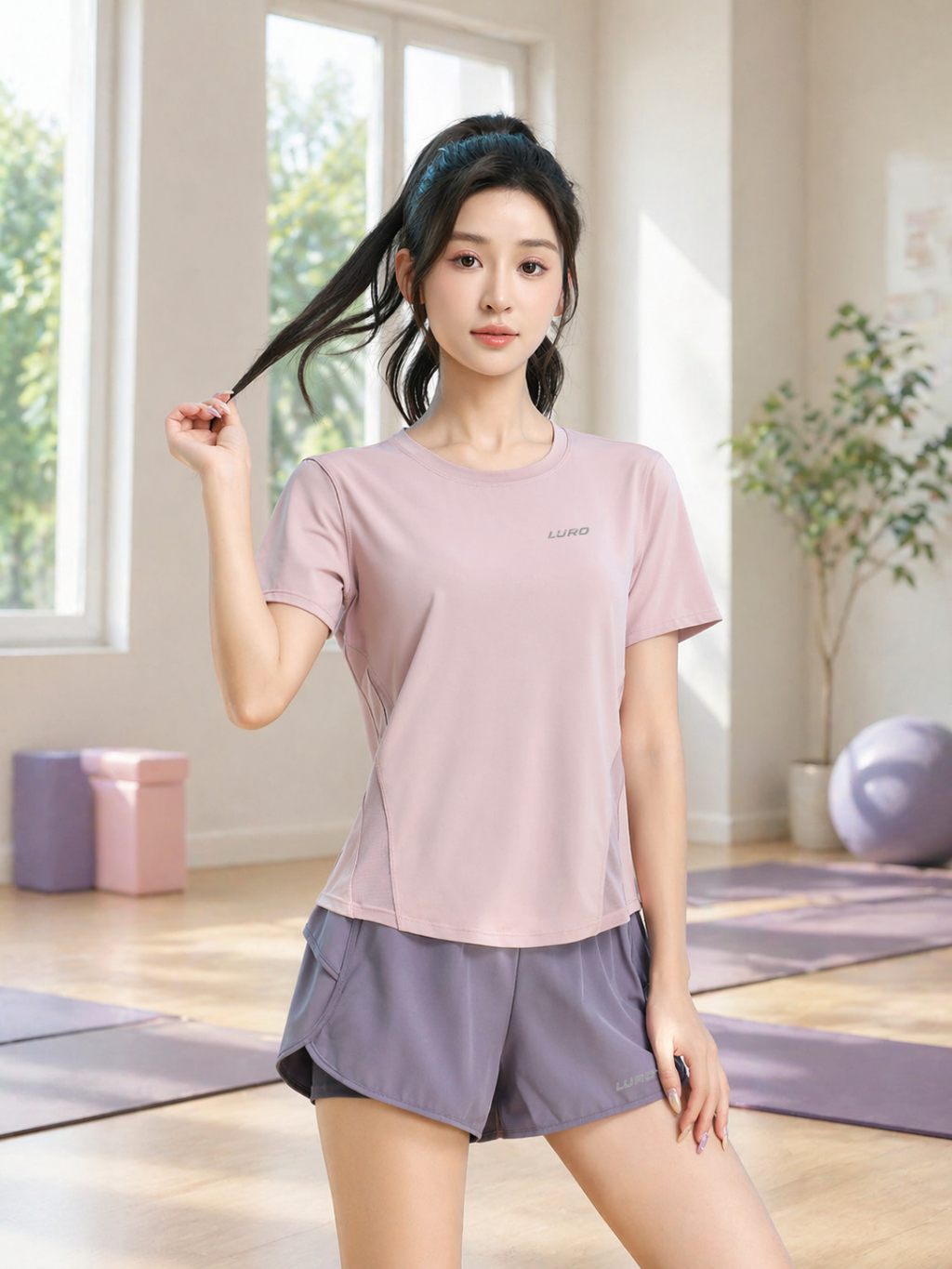 S911N — Set Đồ Tập Nữ Quần Váy Có Túi 7