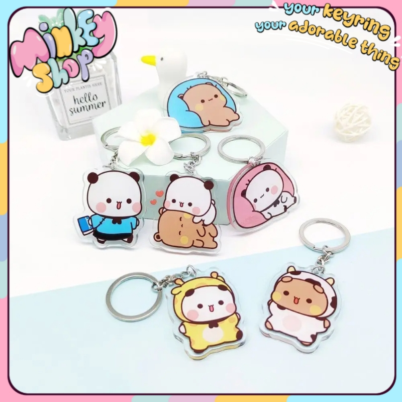 Móc khoá Bubu DuDu Dễ Thương Móc Chìa Khoá Thẻ Arcrylic Quà Tặng Phụ Kiện Treo Balo-Minkey Shop