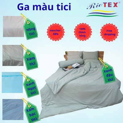Bộ 3 món Ga Gối - Vải Cotton Đũi Tici một màu trơn nệm 17-25cm 3T dành cho Gia Đình, Khách Sạn,...