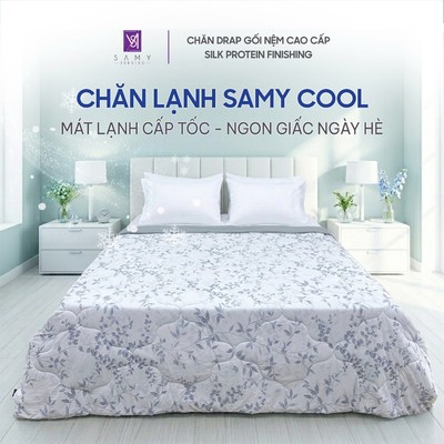Chăn Lạnh SAMY COOL Cao Cấp SAMY BEDDING Chăn Siêu Mát Lạnh Mỏng Nhẹ Cho Ngày Hè