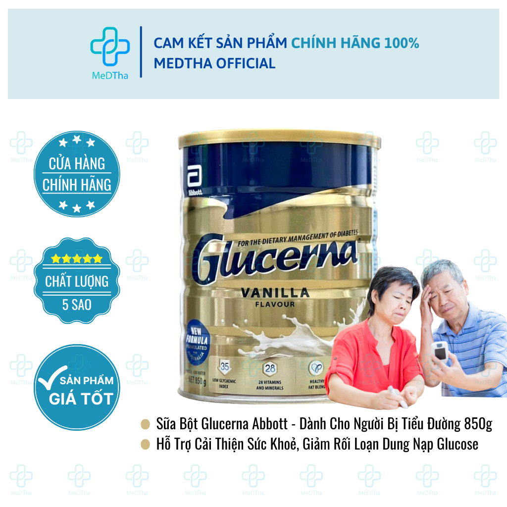 Sữa Bột Glucerna Abbot - Hỗ Trợ Cải Thiện Sức Khoẻ, Giảm Rối Loạn Dung Nạp Glucose Cho Người Tiểu Đư