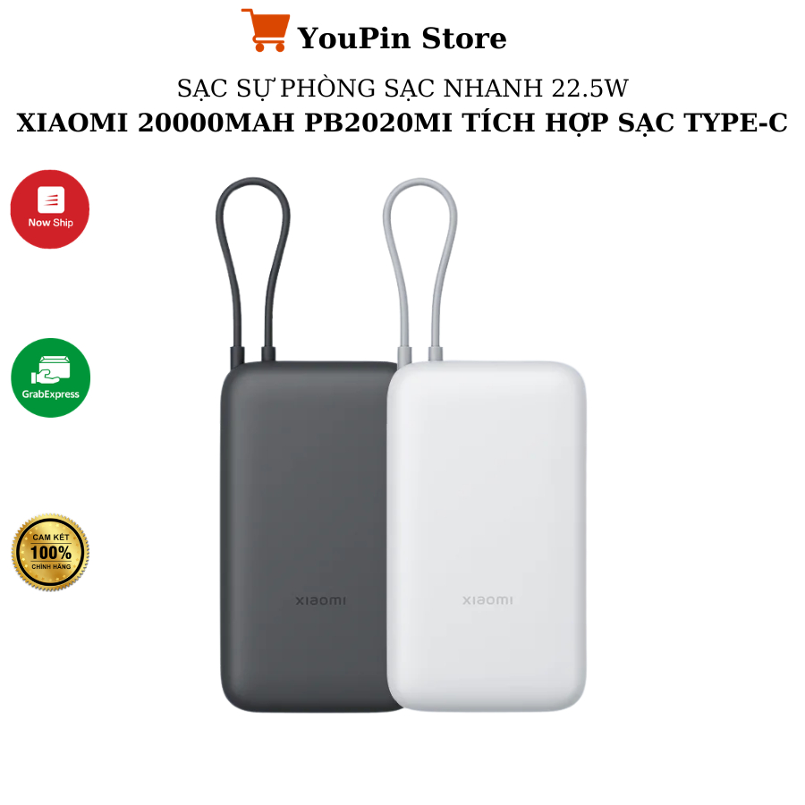 Pin sạc dự phòng Xiaomi 200000mAh PB2020MI và Gen 4 22.5W model PB2022ZM - Bảo hành 6 tháng