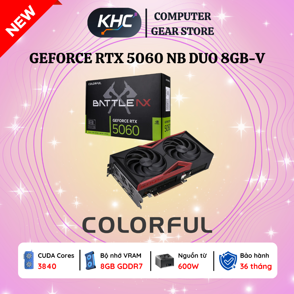 VGA Colorful GeForce RTX 5060 / 5060Ti - Bảo Hành 36 Tháng (Full VAT)