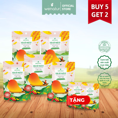 [MUA 5 TẶNG 2] Combo 5 Xoài Sấy Muối Ớt we'natur 100g (Tặng 2 Xoài Sấy Muối Ớt 100g)